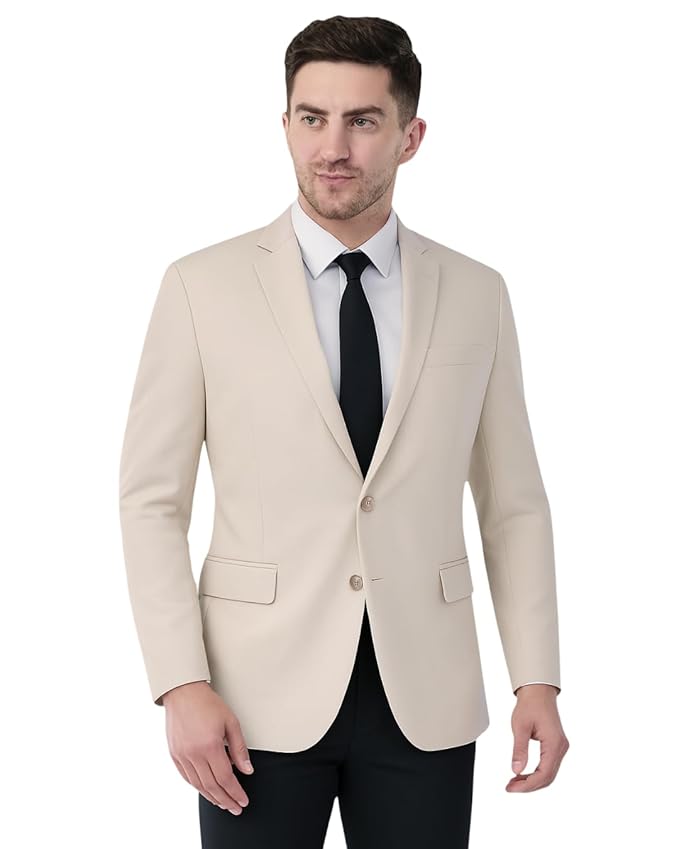 Men's Premium Slim Fit Formal Blazer | Fully Lined Business, Office & Wedding Suit Jacket