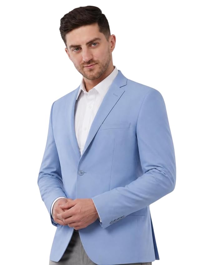 Men's Premium 4-Way Stretch Summer Blazer | Lightweight Slim Fit Formal & Casual Suit Jacket