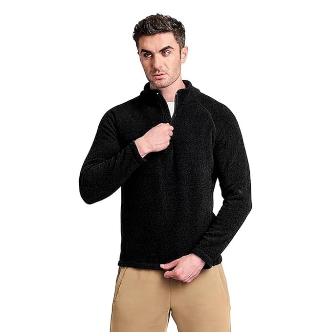 Men's Premium Half-Zip High Neck Sweatshirt | Full Sleeve Winter Sweatshirt | Soft & Breathable Casual Pullover