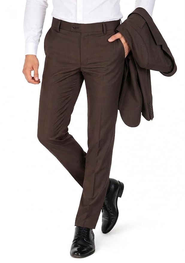 Men's Premium Regular Fit Formal Trousers | Office Wear Business, Party & Wedding Pants