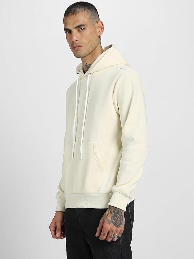 Men's 280 GSM Cotton Fleece Hoodie | Regular Fit Full Sleeve Hooded Sweatshirt for Winter Wear