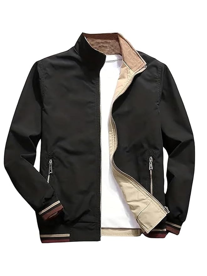Men's Lightweight Bomber Jacket | Regular Fit Full Sleeve Casual Outdoor Jacket (J-04-06)