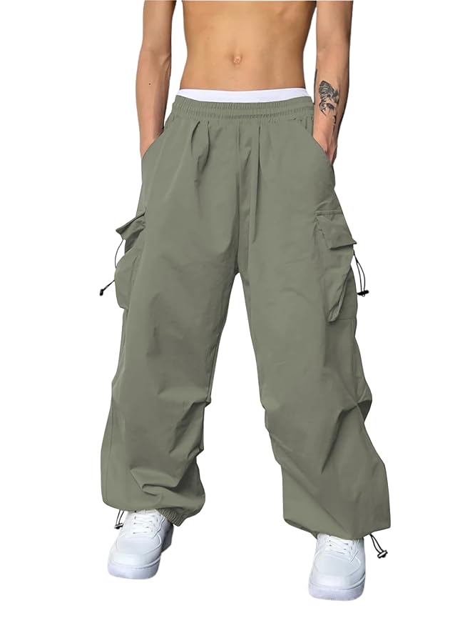 Men's Loose Fit Cotton Cargo Joggers | 4 Pocket Utility Casual & Streetwear Pants