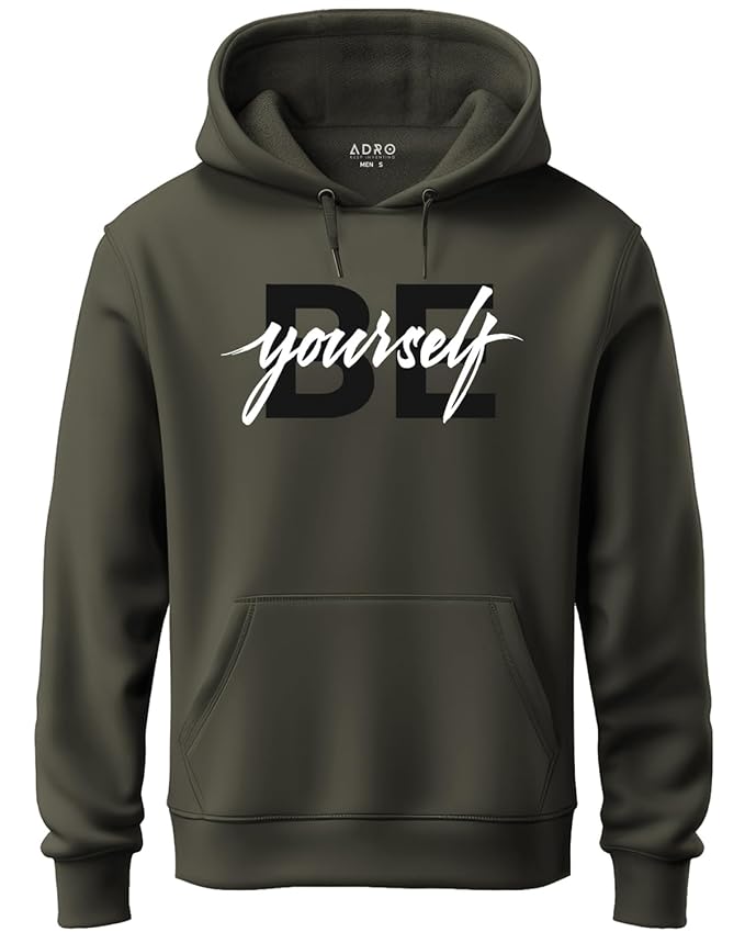 Men's 100% Cotton Hooded Sweatshirt | Regular Fit Full Sleeve Hoodie for Winter & Casual Wear