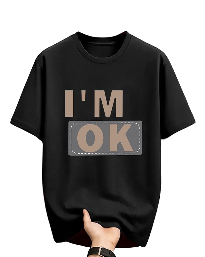 Men's Oversized Printed T-Shirt | Relaxed Fit Casual Cotton Blend Tee for Men