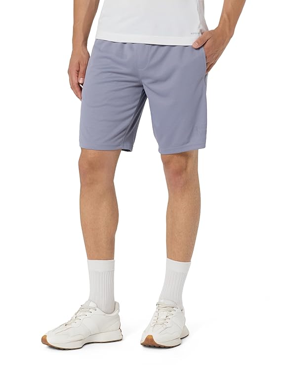 Men's Lightweight Microfiber Active Shorts | Breathable Sports Shorts with Zipper Pockets