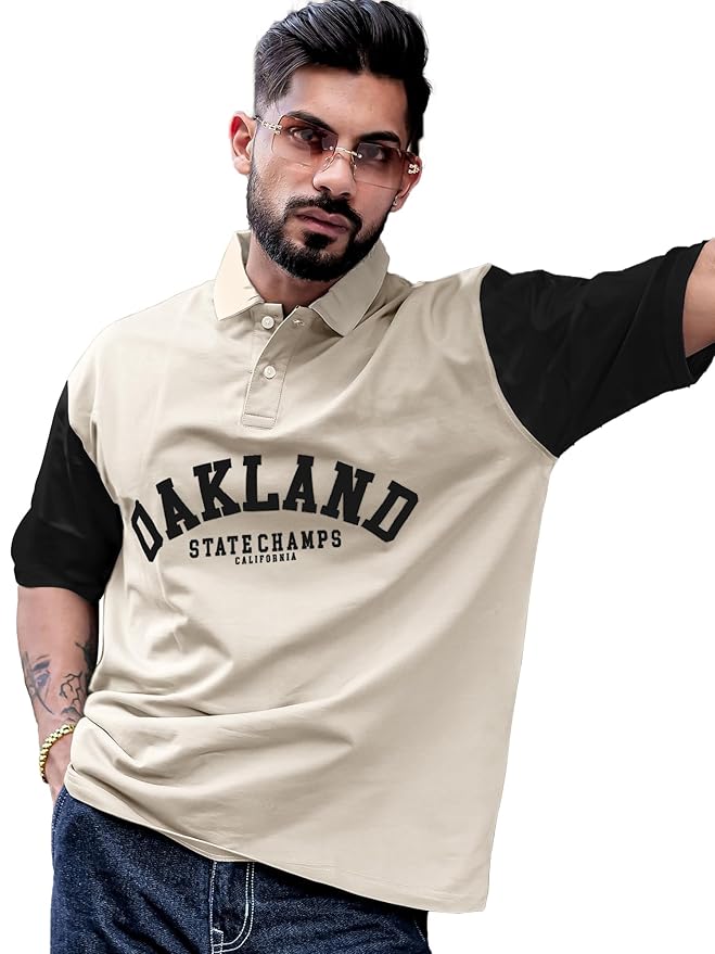 Men's Cotton Polo T-Shirt | Half Sleeve Polo Neck Oversized Casual Wear T-Shirt for Men | VastraMensClothes