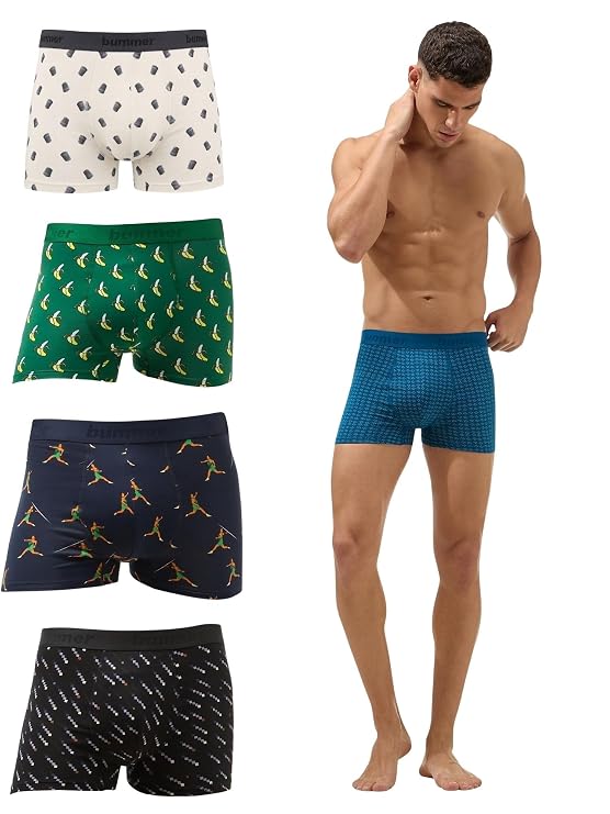 Men's Premium Cotton Stretch Trunks | Soft Breathable Innerwear with No-Roll Waistband